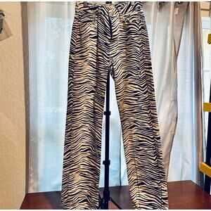 Zara Zebra High Rise Skinny Denim, Women’s 4 Button Fly